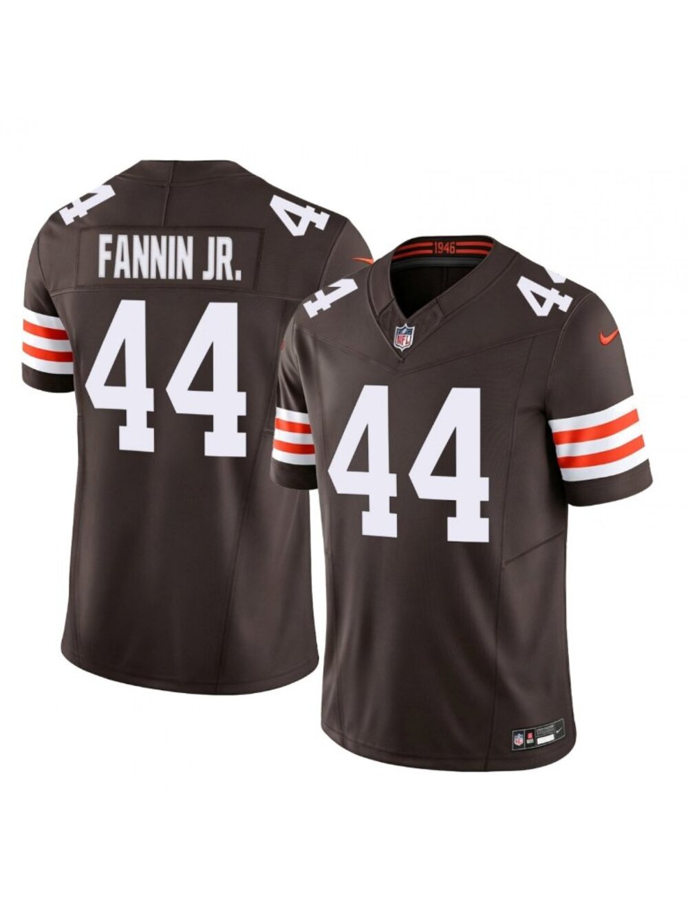 Harold Fannin Jr Brown Jersey Vapor Stitched